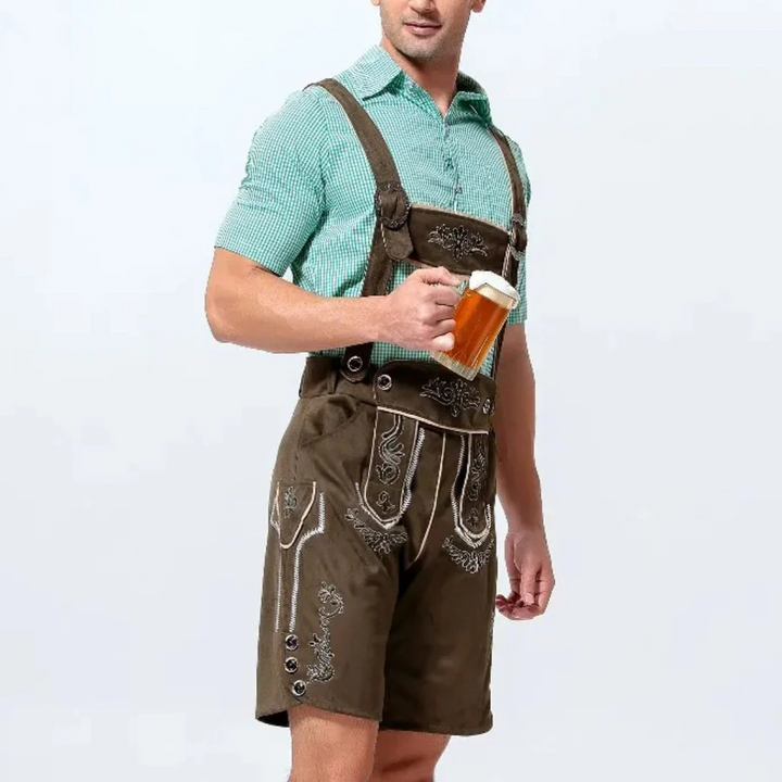Daniel Lederhose Oktoberfest | Traditionelle Herren Lederhose mit Stickerei