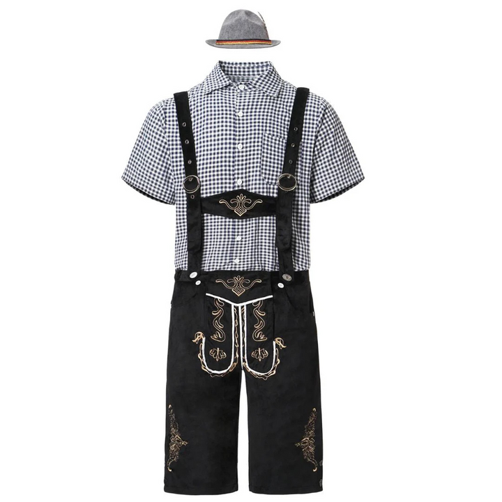 Andreas Lederhose Oktoberfest | Traditionelle Herren Lederhose mit Stickerei