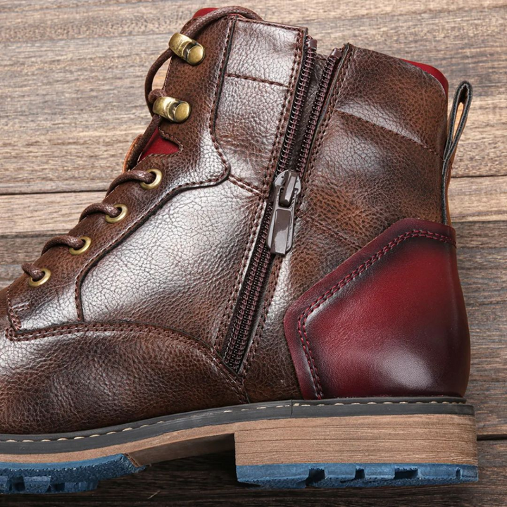 Andreas Lederlookstiefel Oktoberfest | Robuste Herren Stiefel im Vintage-Style