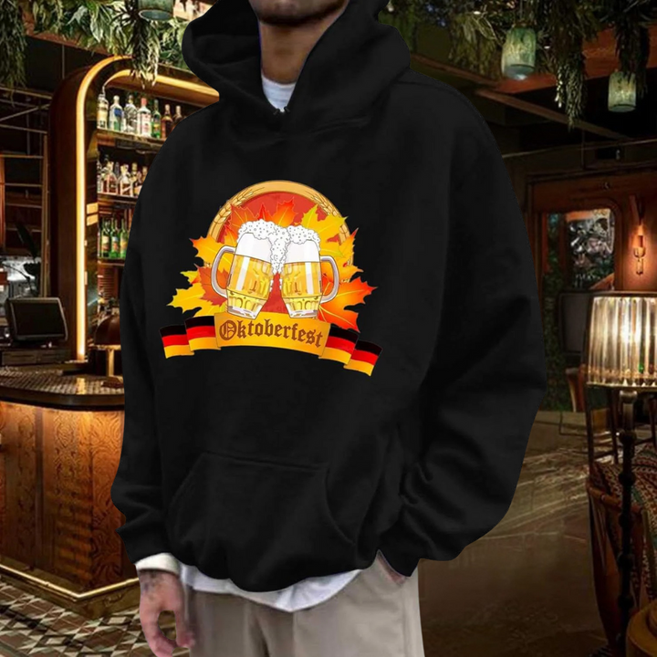 Matthias Oktoberfest Kapuzenpullover | Patriotischer Bierfest Pulli mit Deutschland-Motiv für Herren