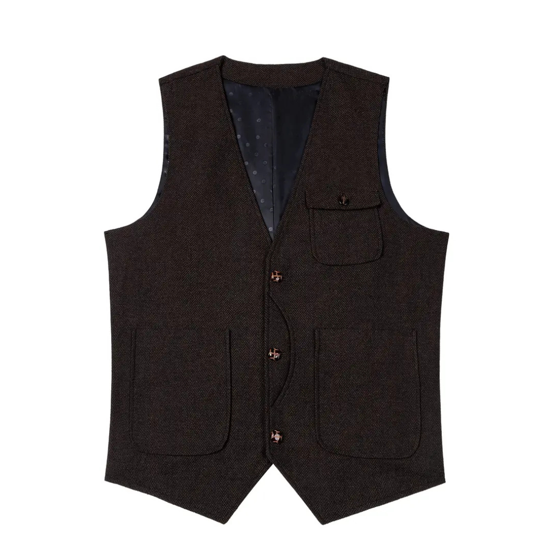 Klaus Lederweste Oktoberfest | Traditionelle Herren Weste aus echtem Wildleder