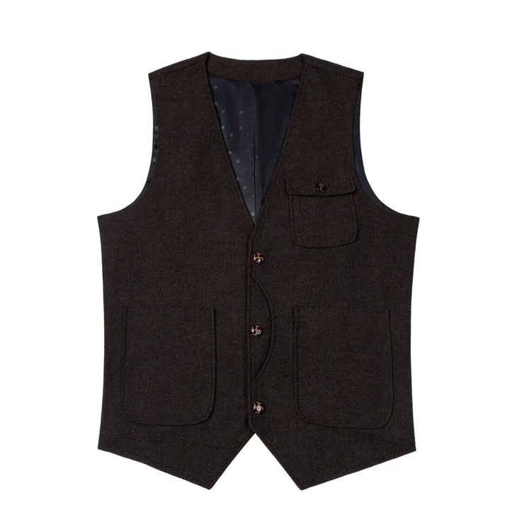 Klaus Lederweste Oktoberfest | Traditionelle Herren Weste aus echtem Wildleder