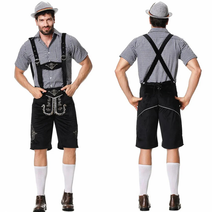 Andreas Lederhose Oktoberfest | Traditionelle Herren Lederhose mit Stickerei