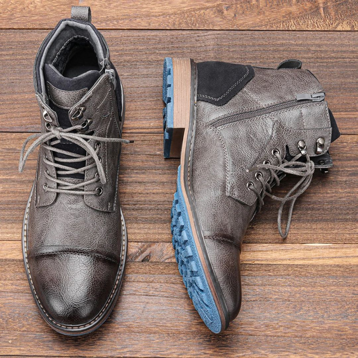 Andreas Lederlookstiefel Oktoberfest | Robuste Herren Stiefel im Vintage-Style