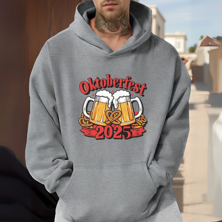Tobias Oktoberfest Kapuzenpullover | Klassischer Bierfest Pulli mit Brezel-Motiv für Herren