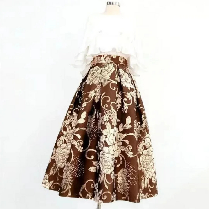 Renate Dirndlschürze Oktoberfest | Traditionelle Damen Schürze mit Brokarmuster