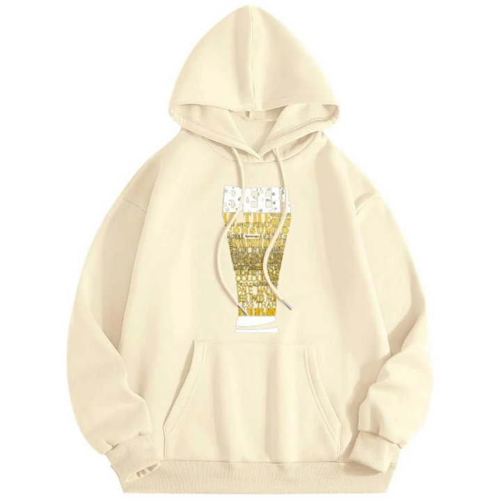 Oliver Oktoberfest Kapuzenpullover | Typographischer Bierfest Pulli mit Bierglas-Design für Herren