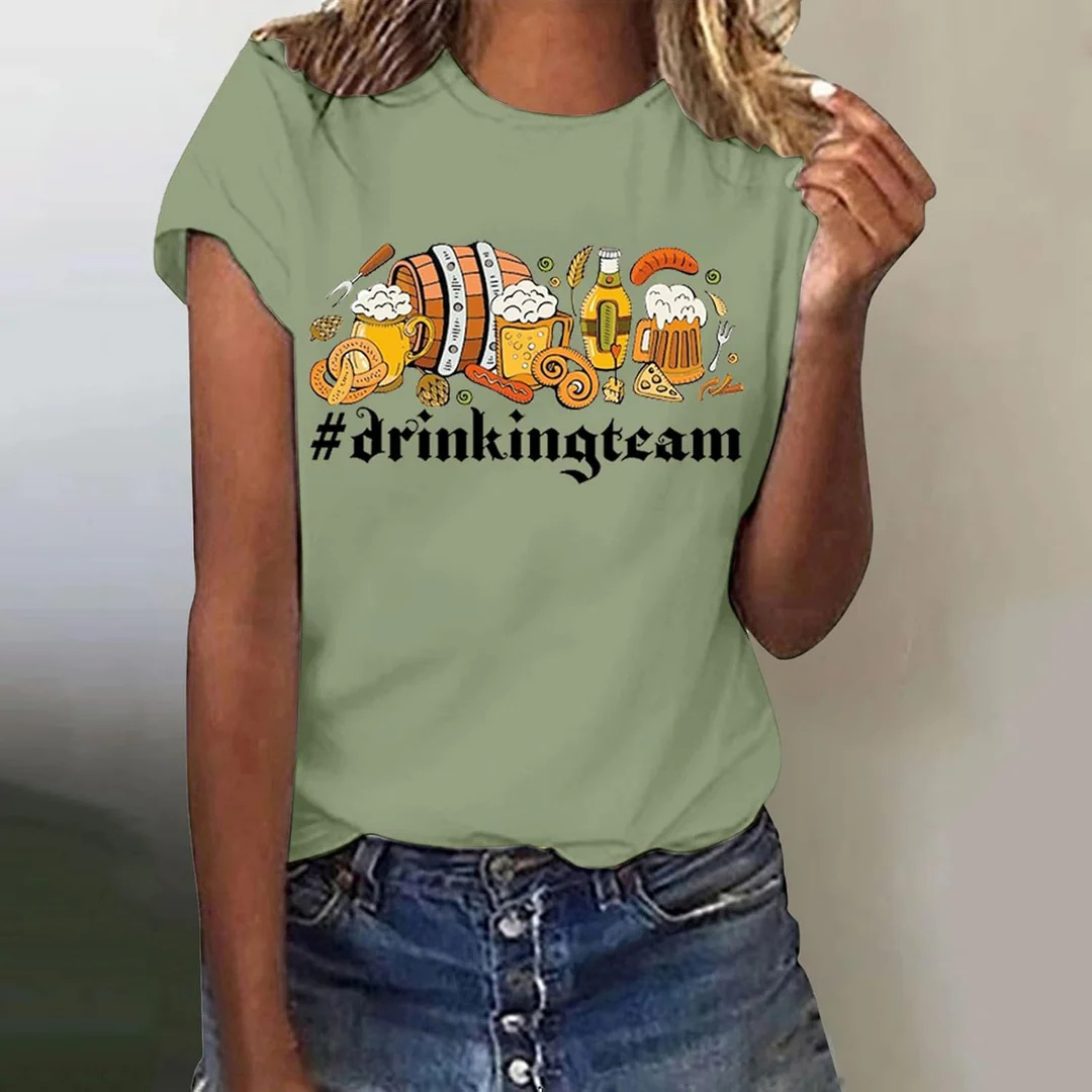 Sabrina Oktoberfest T-Shirt | Geselliges Bierfest Shirt mit Team-Motiv für Damen