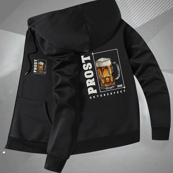 Stefan Oktoberfest Hoodie | Moderner Bierfest Kapuzenpullover mit Prost-Motiv für Herren