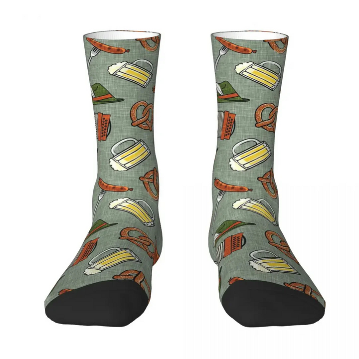 Unisex Oktoberfest Socken | Bier und Brezel Socken 2er-Set