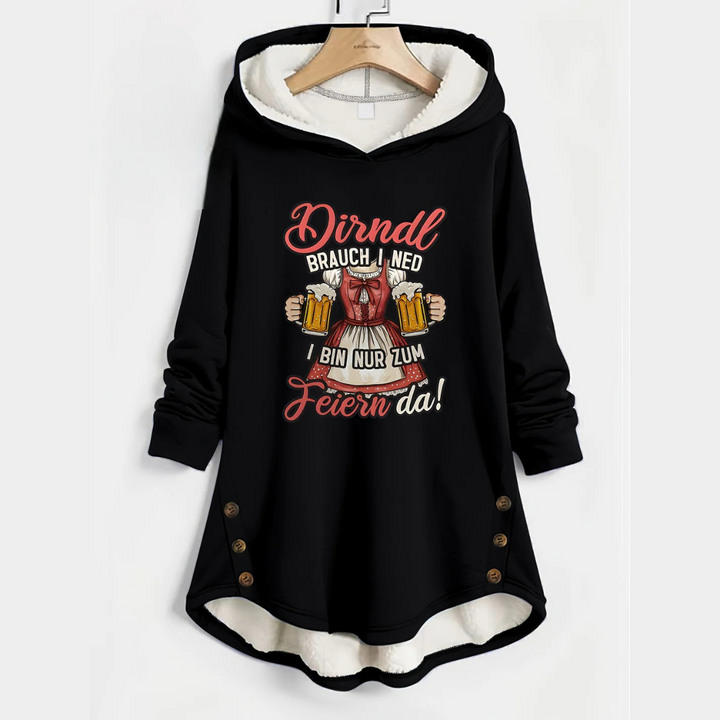 Petra Oktoberfest Hoodie | Witziger Dirndl Kapuzenpullover mit bayerischem Motiv für Damen