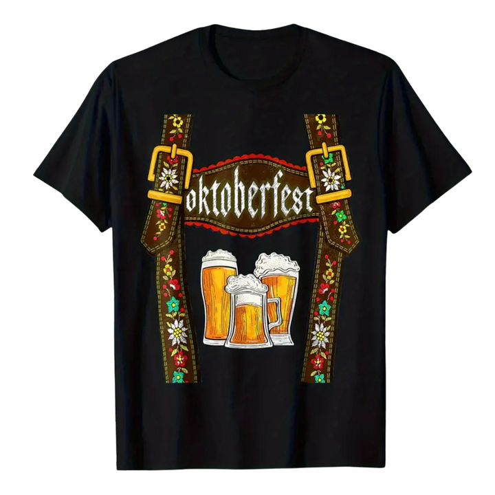 Franz Oktoberfest T-Shirt | Authentisches Lederhosen-Print Shirt für Herren