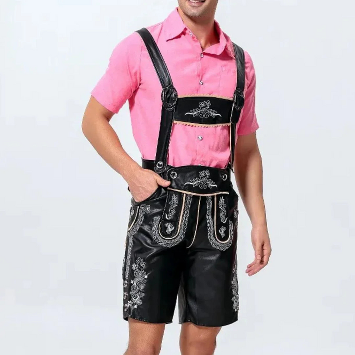 Daniel Lederhose Oktoberfest | Traditionelle Herren Lederhose mit Stickerei