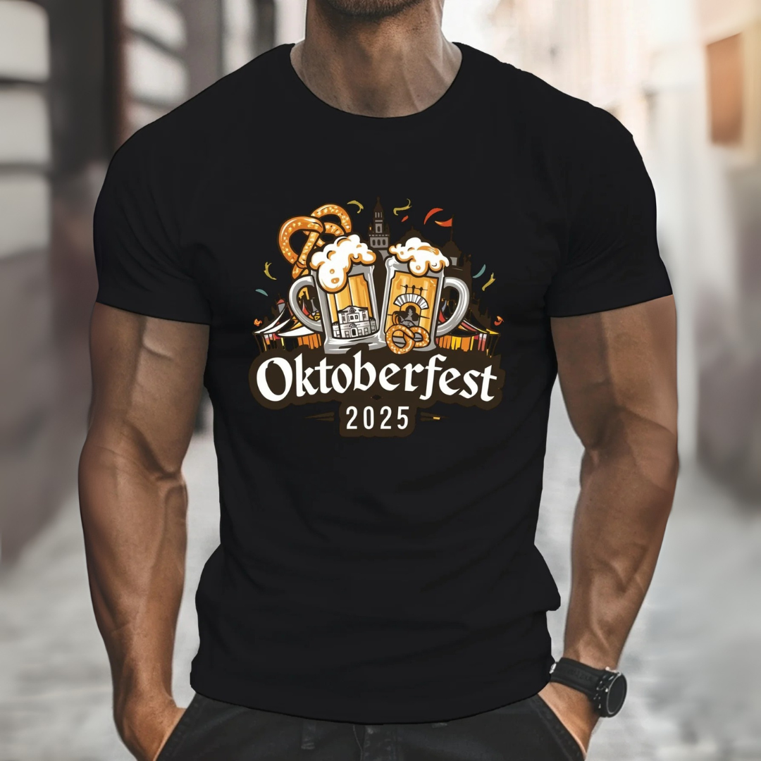 Stefan Oktoberfest T-Shirt | Festliches Bierfest Shirt mit München-Motiv für Herren