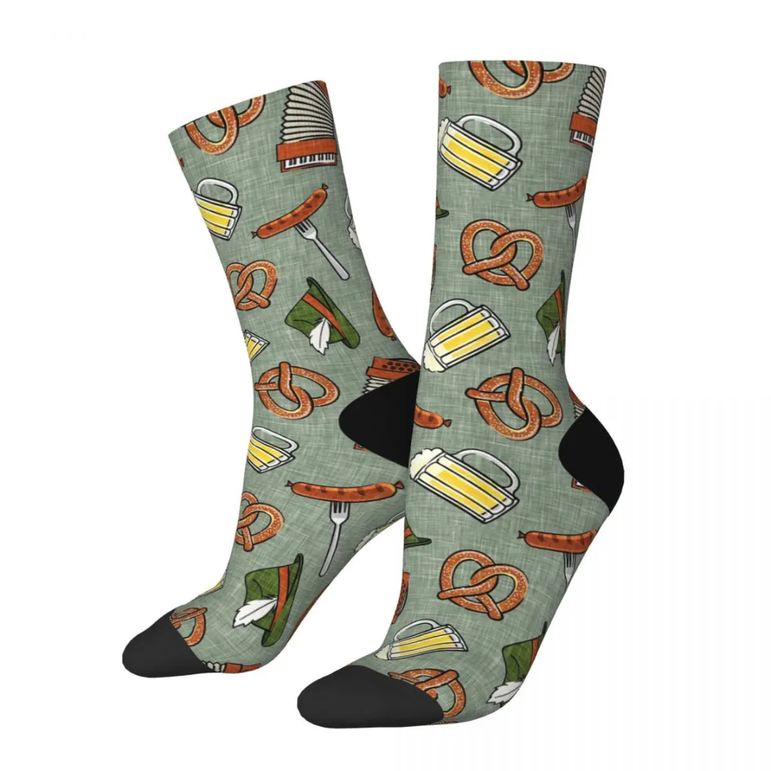 Unisex Oktoberfest Socken | Bier und Brezel Socken 2er-Set