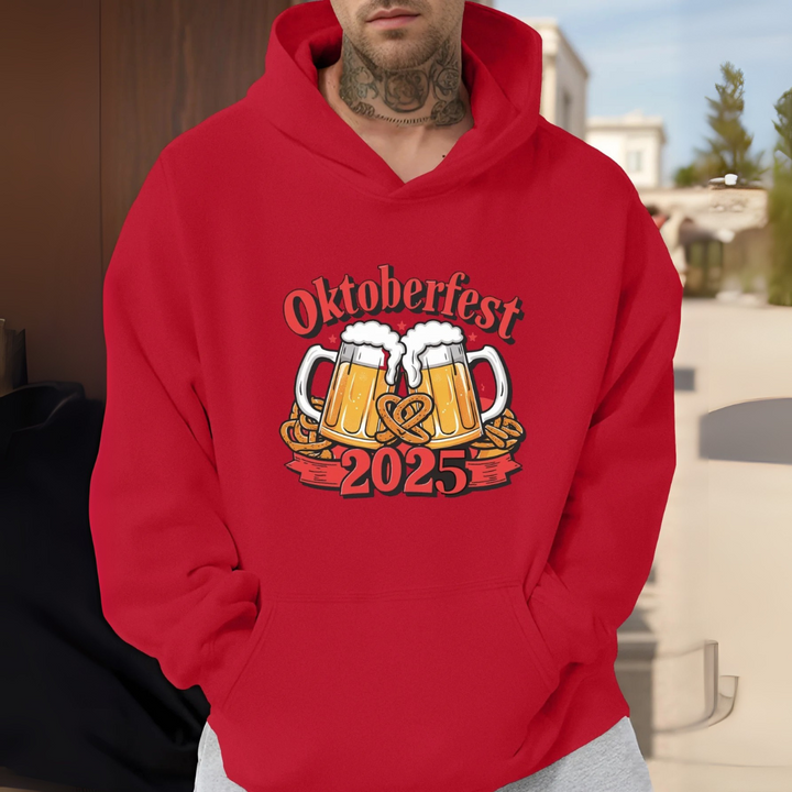 Tobias Oktoberfest Kapuzenpullover | Klassischer Bierfest Pulli mit Brezel-Motiv für Herren