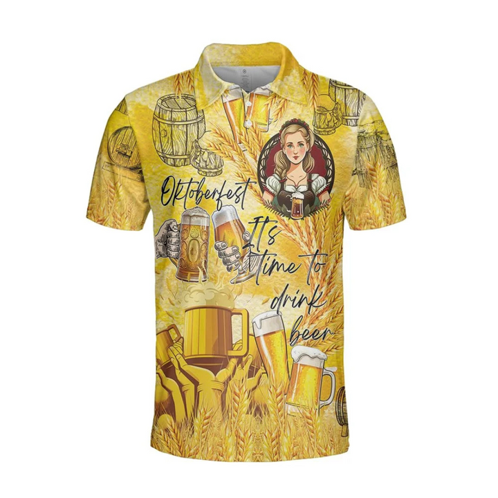 Stefan Oktoberfest Hemd | Bier und Brezel Print-Hemd für Herren