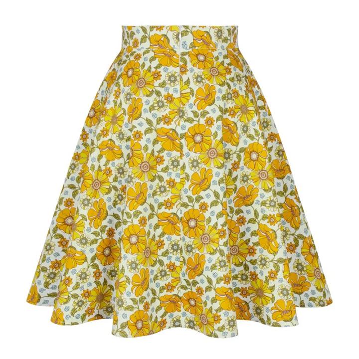 Marlene Blütenrock Oktoberfest | Fröhlicher Damen Rock aus Baumwolle mit Blumenmuster