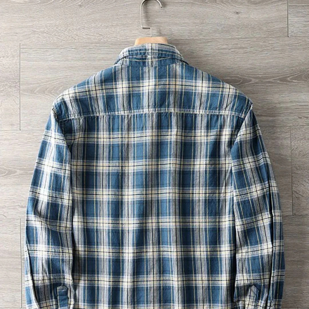 Sebastian Trachtenhemd | Rustikales Oktoberfest Flanellhemd mit Karo für Herren