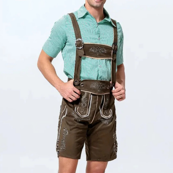 Daniel Lederhose Oktoberfest | Traditionelle Herren Lederhose mit Stickerei