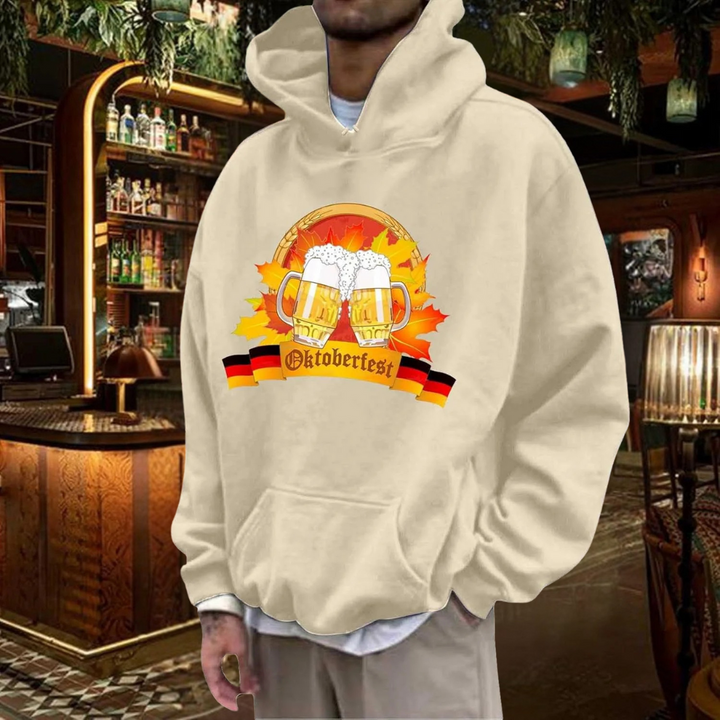 Matthias Oktoberfest Kapuzenpullover | Patriotischer Bierfest Pulli mit Deutschland-Motiv für Herren