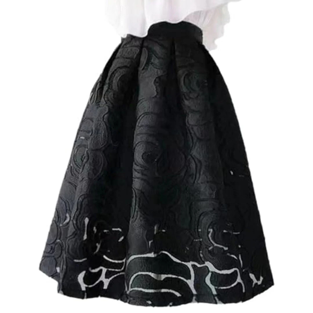 Julia Trachtenrock Oktoberfest | Eleganter Damen Rock mit Rosenmuster