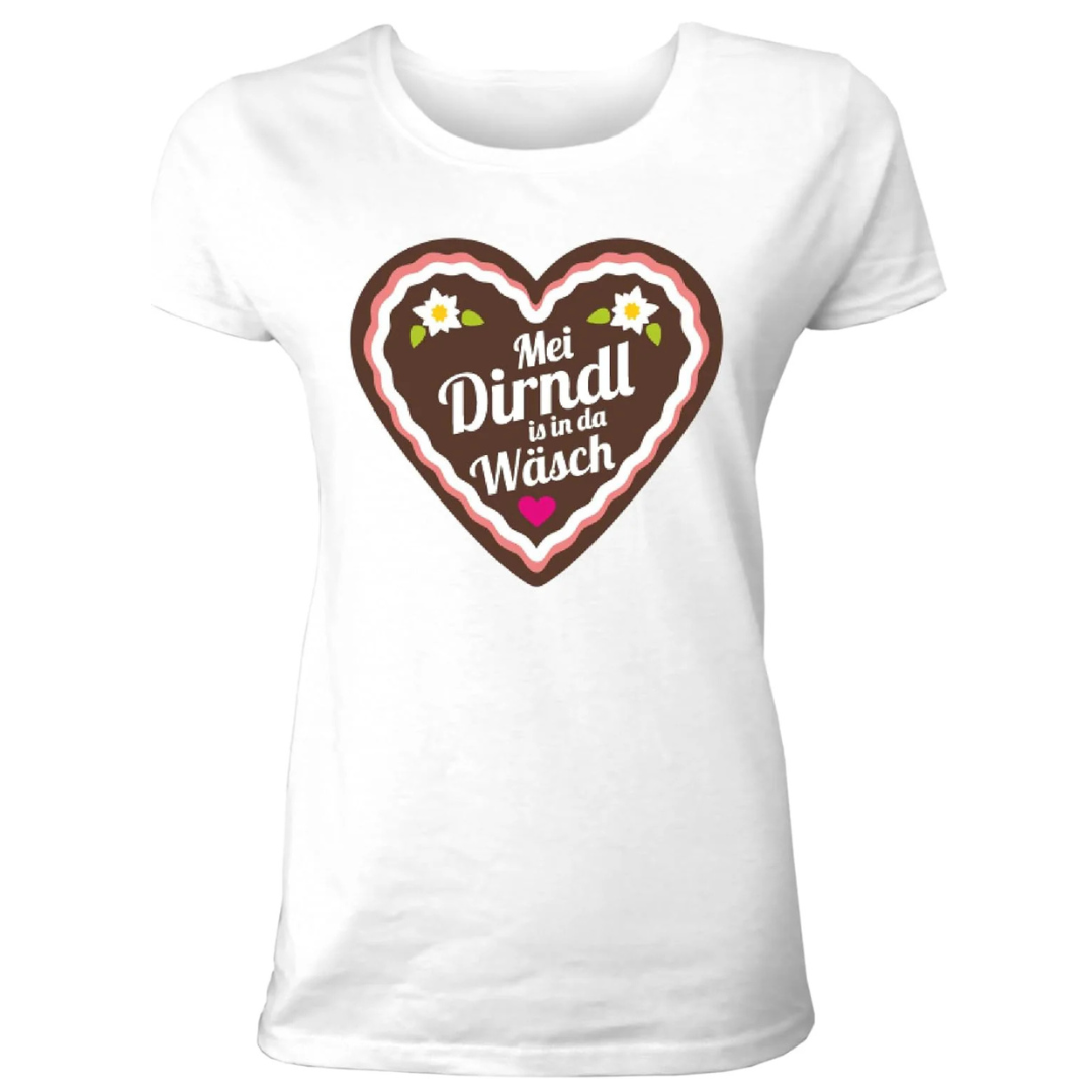 Liesel Oktoberfest T-Shirt | Süßes Lebkuchenherz T-Shirt aus Baumwolle für Damen