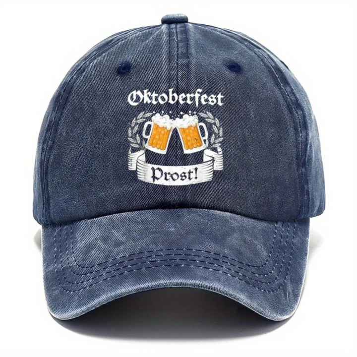 Ludwig Oktoberfest Baseballcap | Vintage Bierfest Kappe mit Prost-Stickerei für Herren