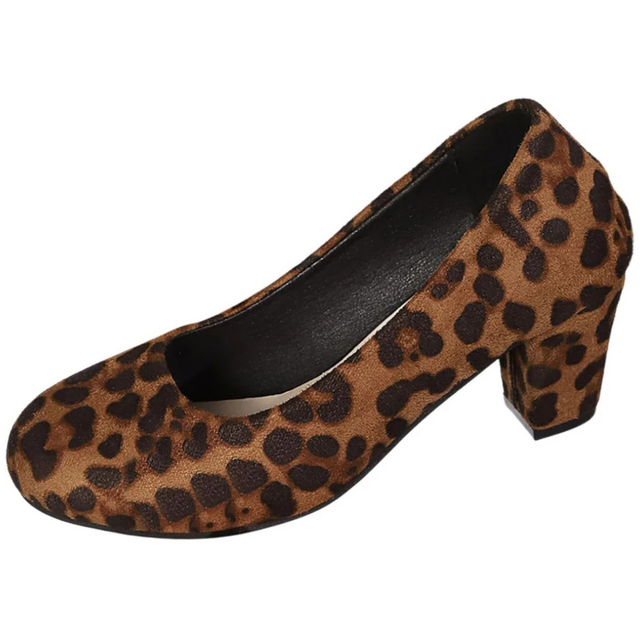 Brigitte Oktoberfest Pumps | Klassische Leoparden-Samt Pumps zum Hineinschlüpfen für Damen