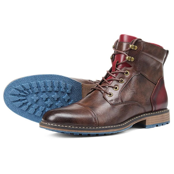 Andreas Lederlookstiefel Oktoberfest | Robuste Herren Stiefel im Vintage-Style