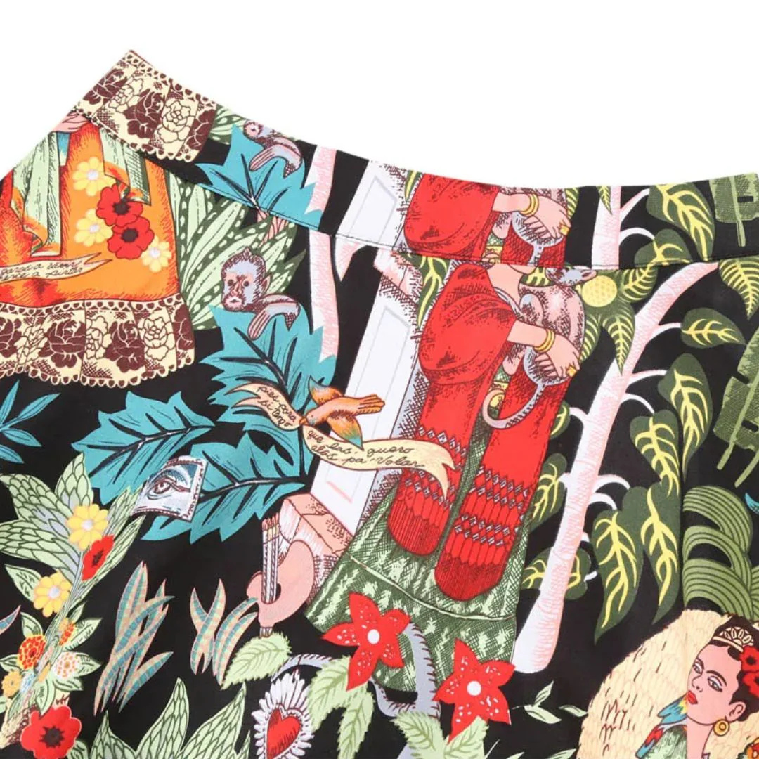 Andrea Tellerrock Oktoberfest | Bunter Damen Rock mit tropischem Print