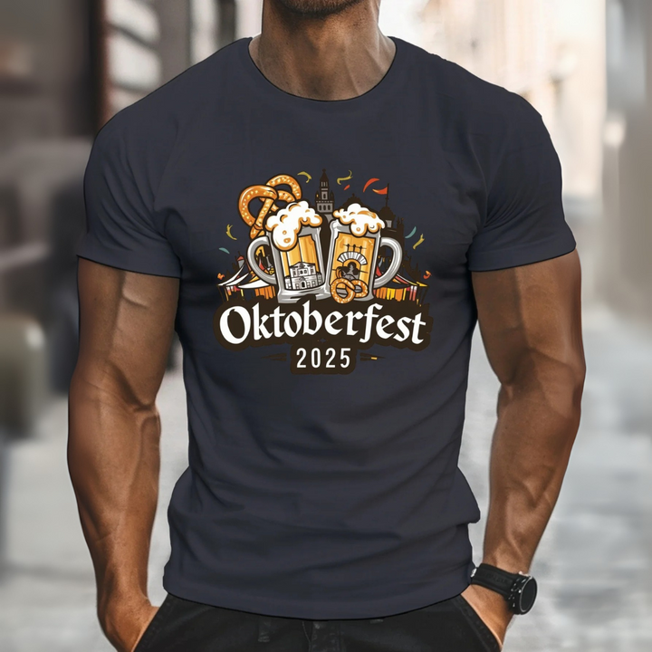 Stefan Oktoberfest T-Shirt | Festliches Bierfest Shirt mit München-Motiv für Herren