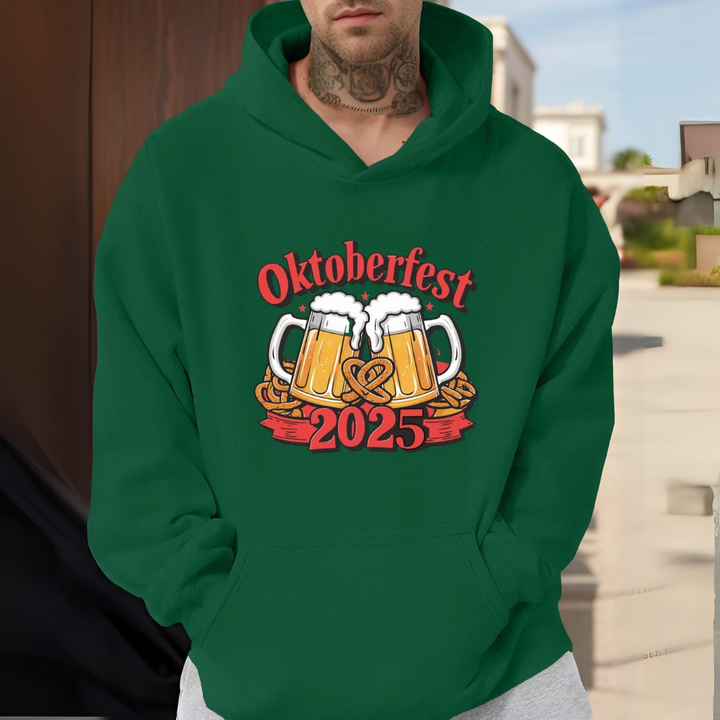 Tobias Oktoberfest Kapuzenpullover | Klassischer Bierfest Pulli mit Brezel-Motiv für Herren