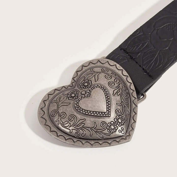 Monika Herzgürtel Oktoberfest | Romantischer Damen Gürtel mit Herz-Schnalle