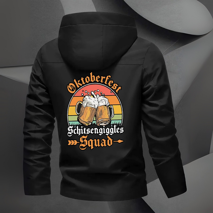 Konrad Oktoberfest Windbreaker | Funktionale Bierfest Jacke mit Reißverschluss für Herren