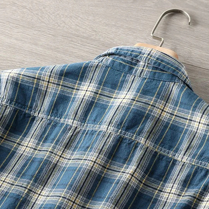 Sebastian Trachtenhemd | Rustikales Oktoberfest Flanellhemd mit Karo für Herren