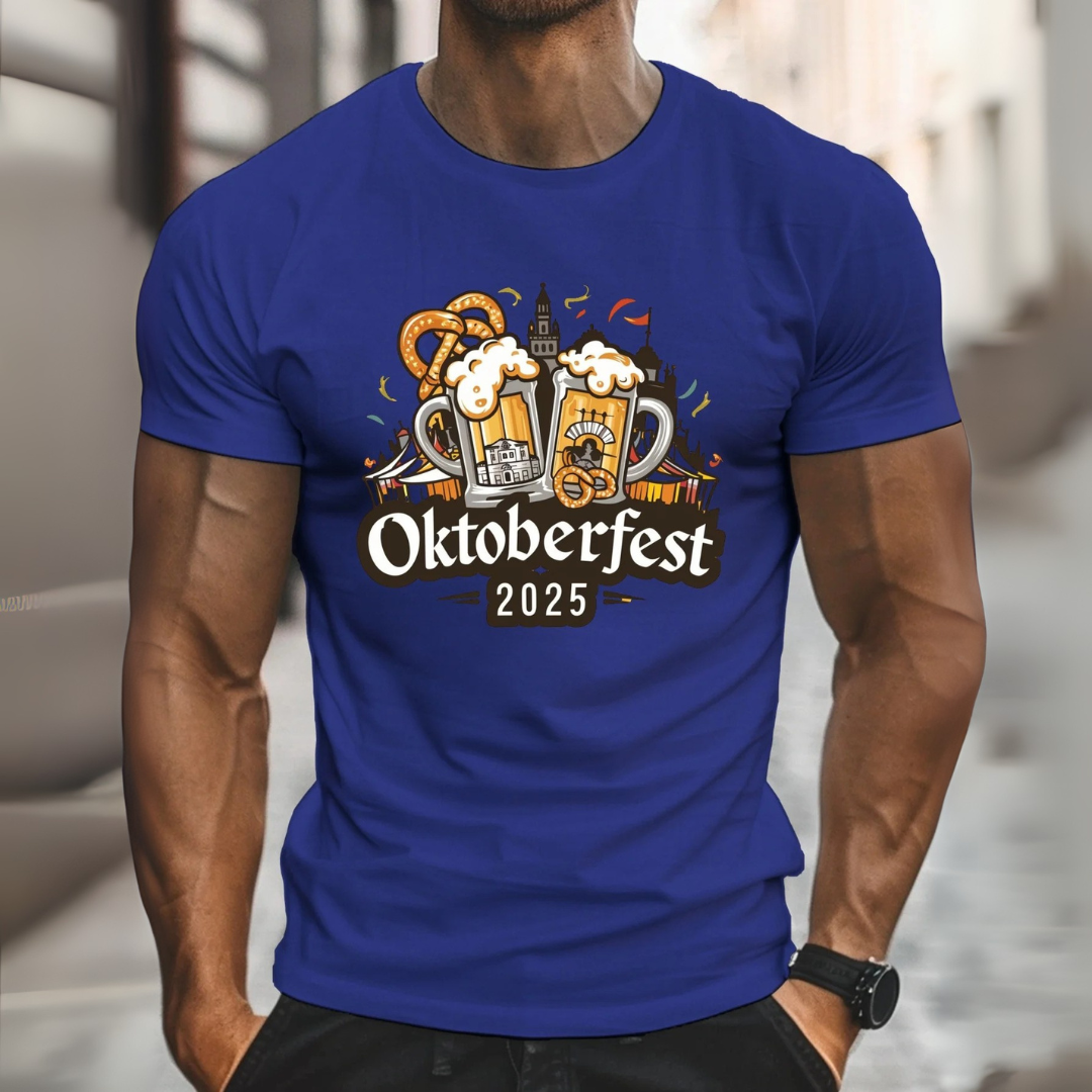 Stefan Oktoberfest T-Shirt | Festliches Bierfest Shirt mit München-Motiv für Herren