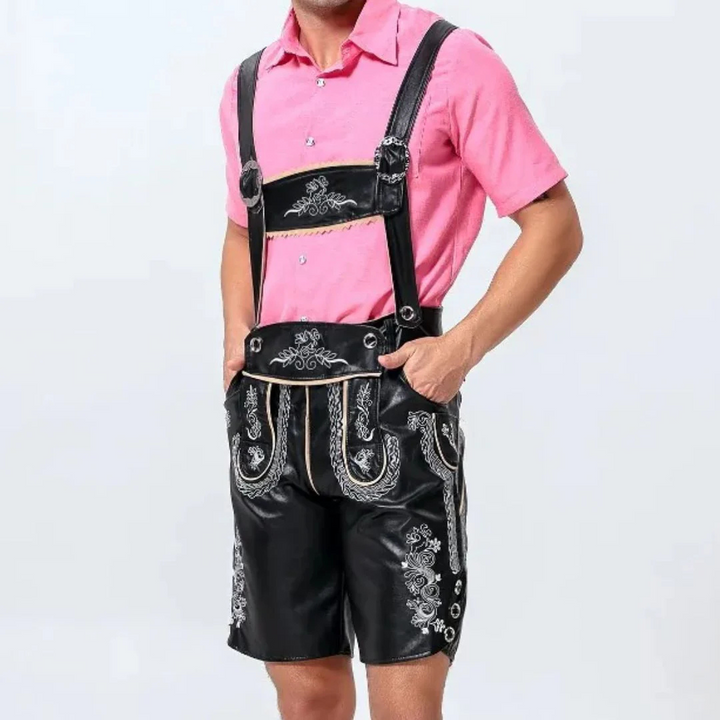 Daniel Lederhose Oktoberfest | Traditionelle Herren Lederhose mit Stickerei