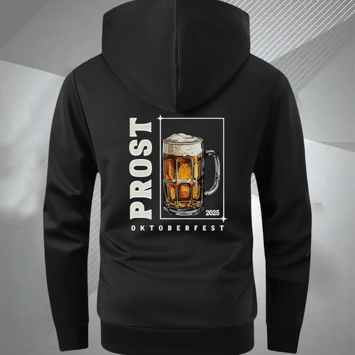 Stefan Oktoberfest Hoodie | Moderner Bierfest Kapuzenpullover mit Prost-Motiv für Herren