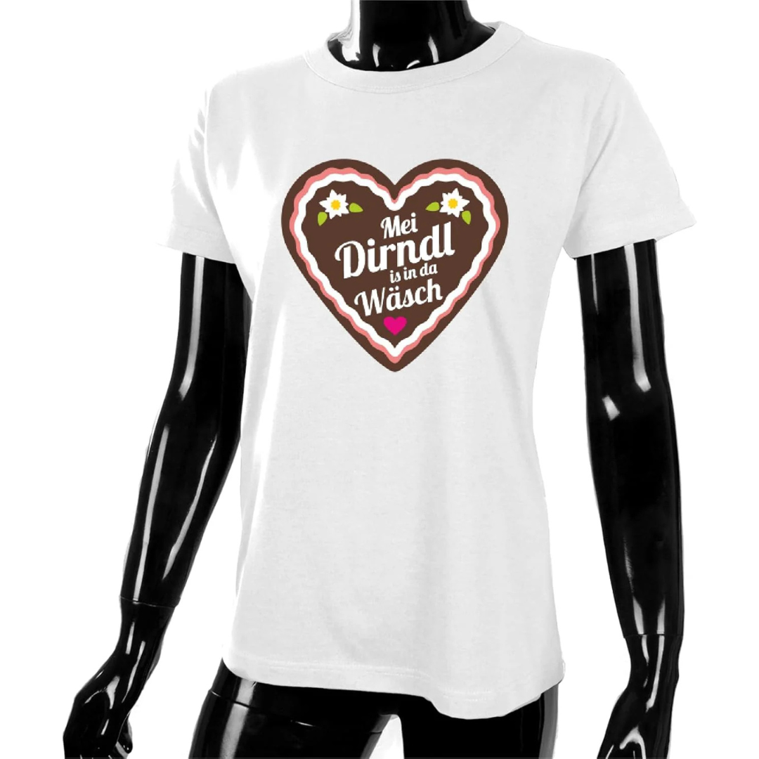 Liesel Oktoberfest T-Shirt | Süßes Lebkuchenherz T-Shirt aus Baumwolle für Damen