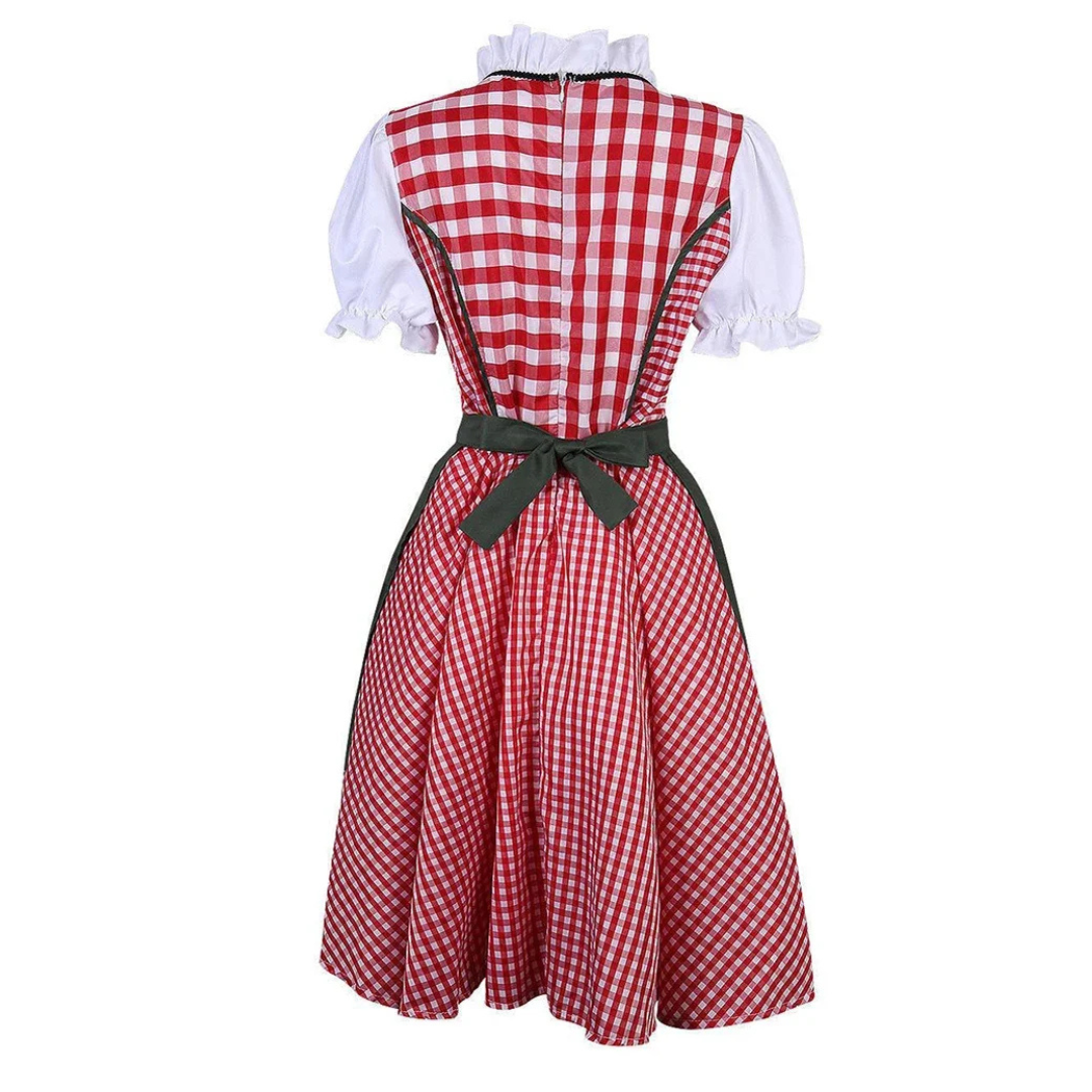 Lisa Dirndl Oktoberfest | Traditionelles Damen Dirndl mit kariertem Mieder