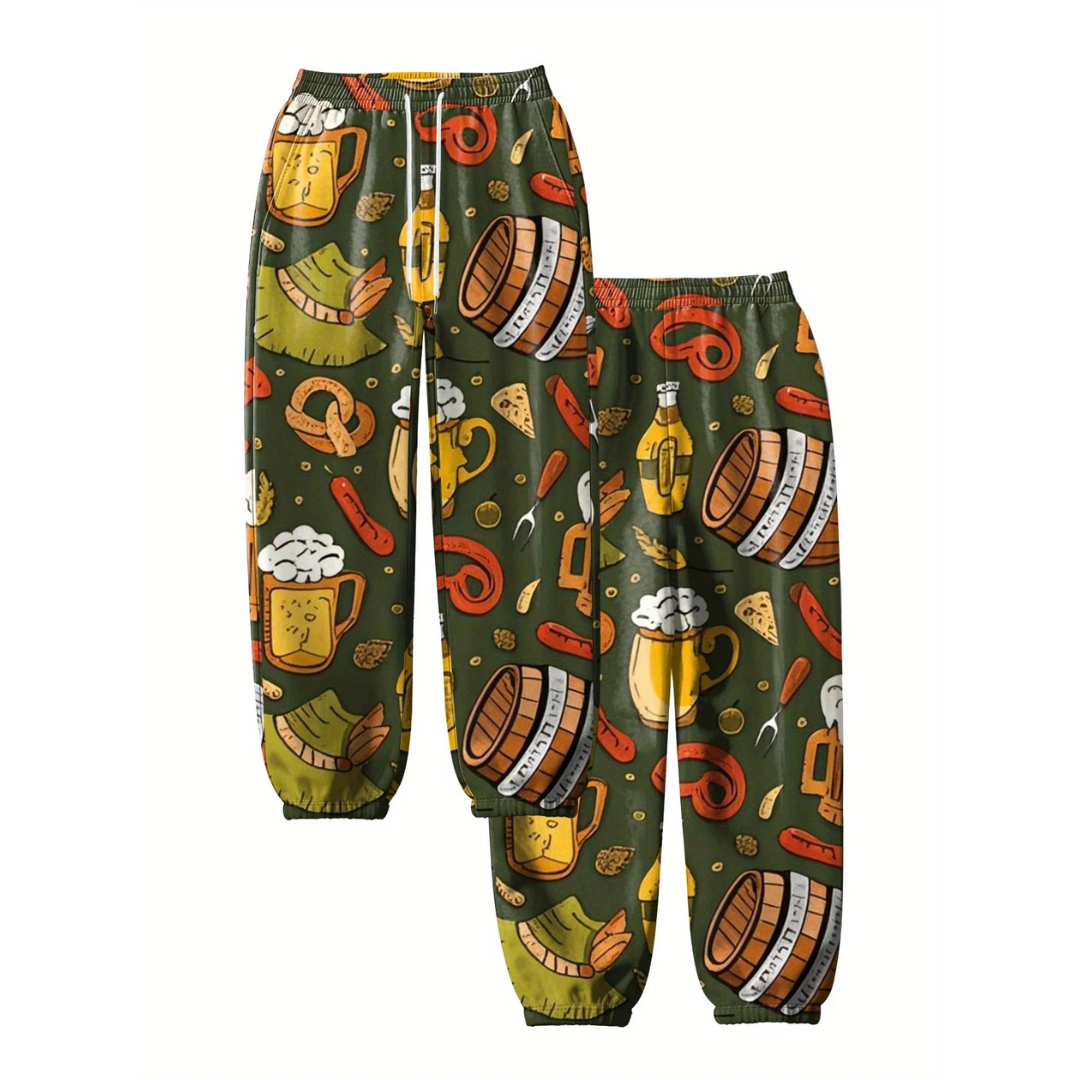Brunhilde Oktoberfest Jogginghose | Gemütliche Bierfest Sweathose mit Allover-Print für Damen