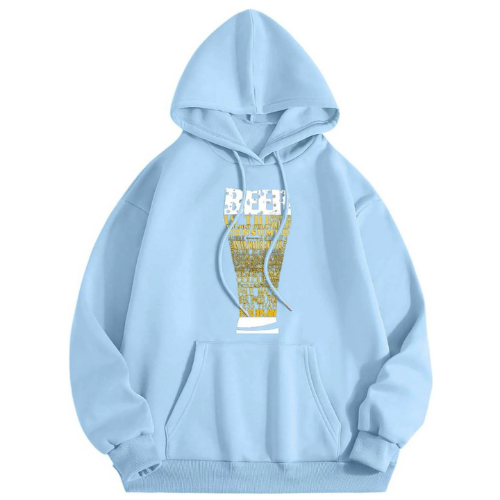 Oliver Oktoberfest Kapuzenpullover | Typographischer Bierfest Pulli mit Bierglas-Design für Herren