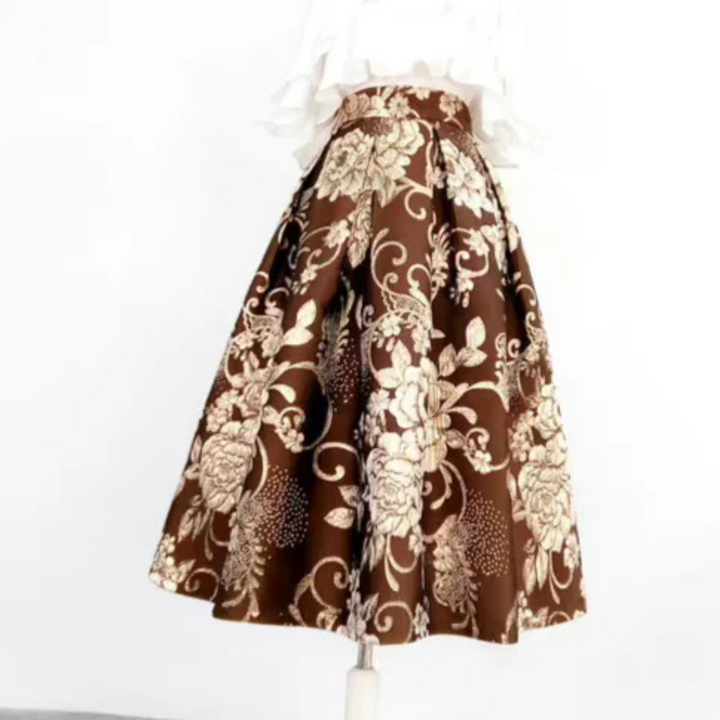 Renate Dirndlschürze Oktoberfest | Traditionelle Damen Schürze mit Brokarmuster