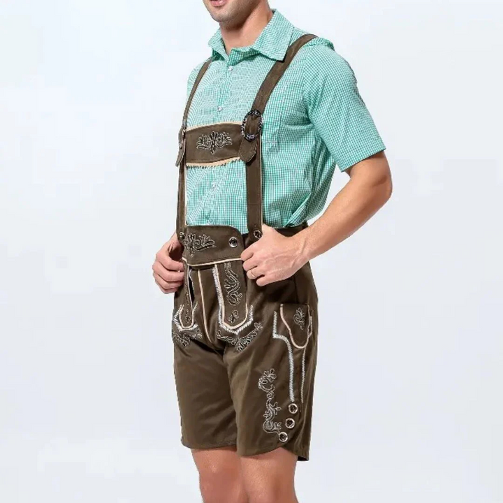 Daniel Lederhose Oktoberfest | Traditionelle Herren Lederhose mit Stickerei