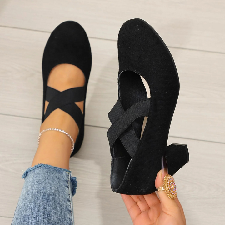 Franziska Oktoberfest Pumps | Trendige Leoparden-Samt Pumps mit Riemchen für Damen