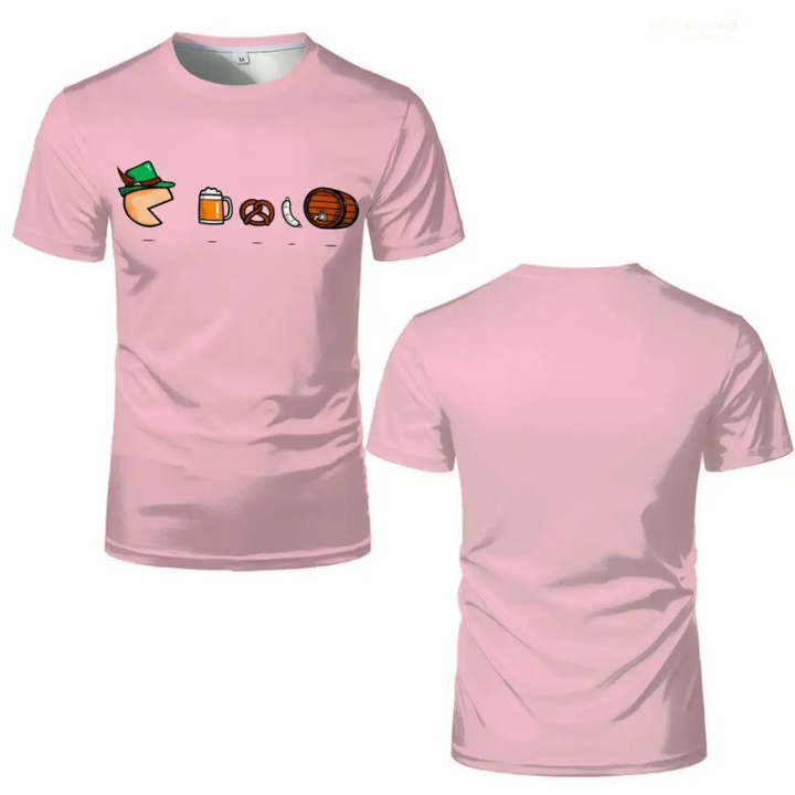 Unisex Oktoberfest T-Shirt | Bayern-Symbole T-Shirt mit Hut und Bier-Motiven