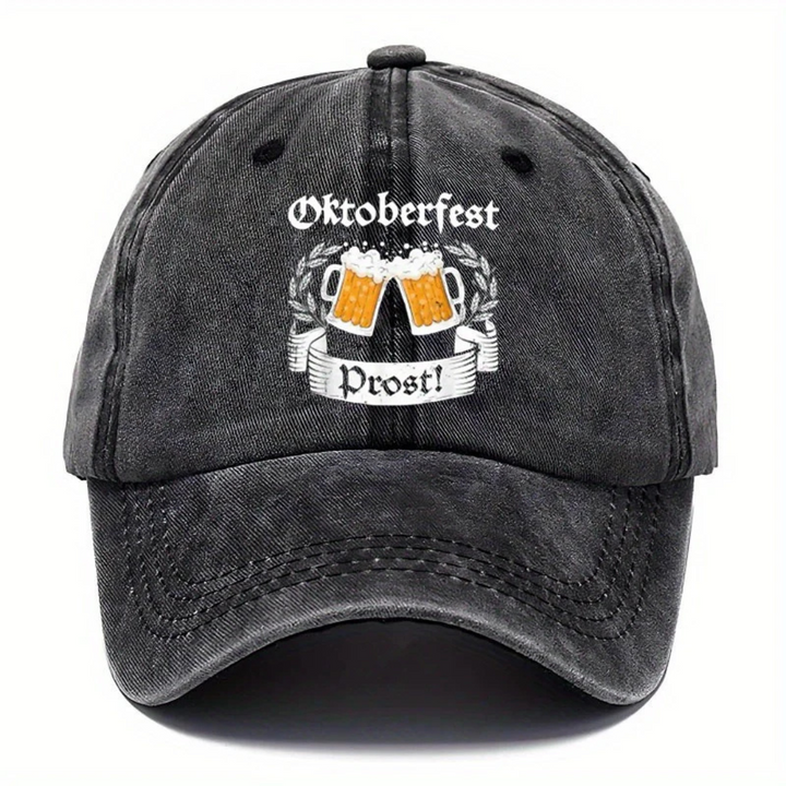 Ludwig Oktoberfest Baseballcap | Vintage Bierfest Kappe mit Prost-Stickerei für Herren