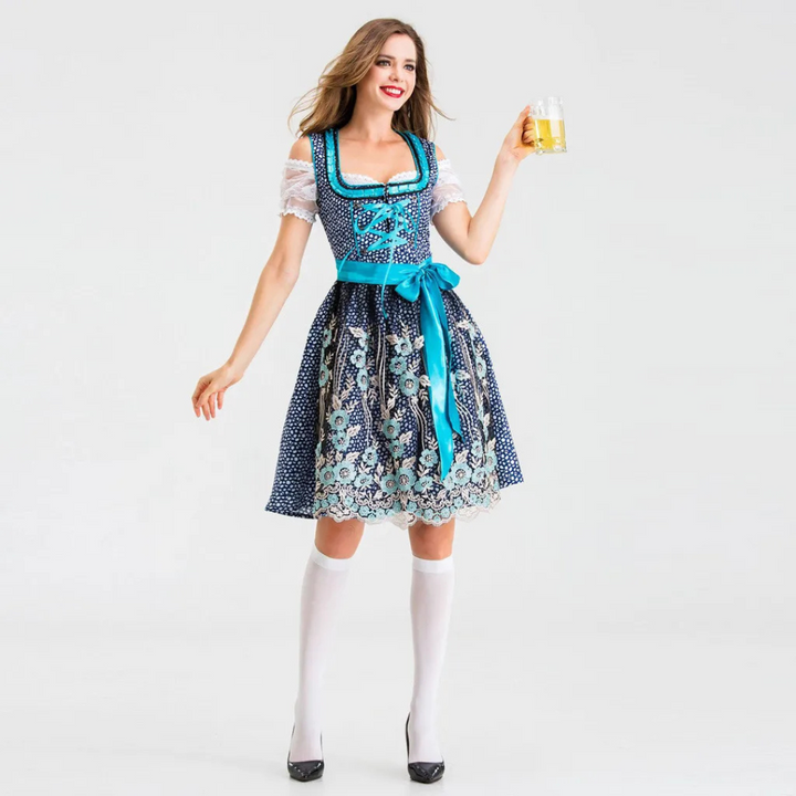Katharina Dirndl Oktoberfest | Traditionelles Damen Dirndl mit Blumenmuster