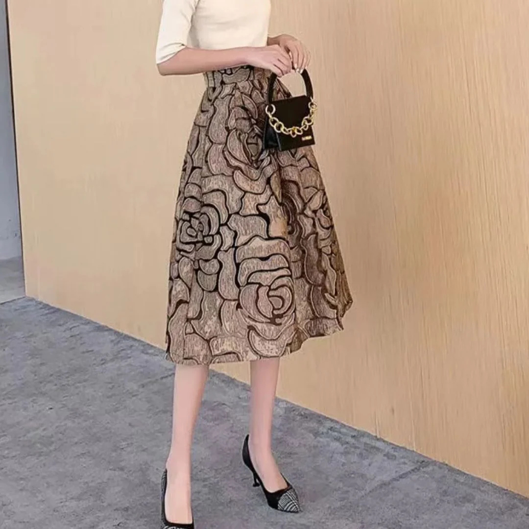 Julia Trachtenrock Oktoberfest | Eleganter Damen Rock mit Rosenmuster